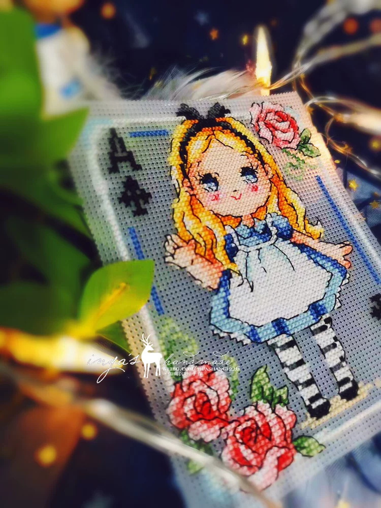 Годная (Genuine) DMC embroidery нитки для вышивания крестиком Алиса игральные карты холодильник магнит пластина
