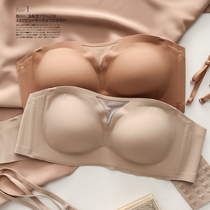 Summer comfortable sexy seamless steel ring underwear womens wrap chest type anti-walking smooth beauty back strapless bra bra