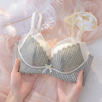 Summer comfortable bra on top to gather thin sexy underwear Womens Big chest anti-sagging no trace no steel ring bra