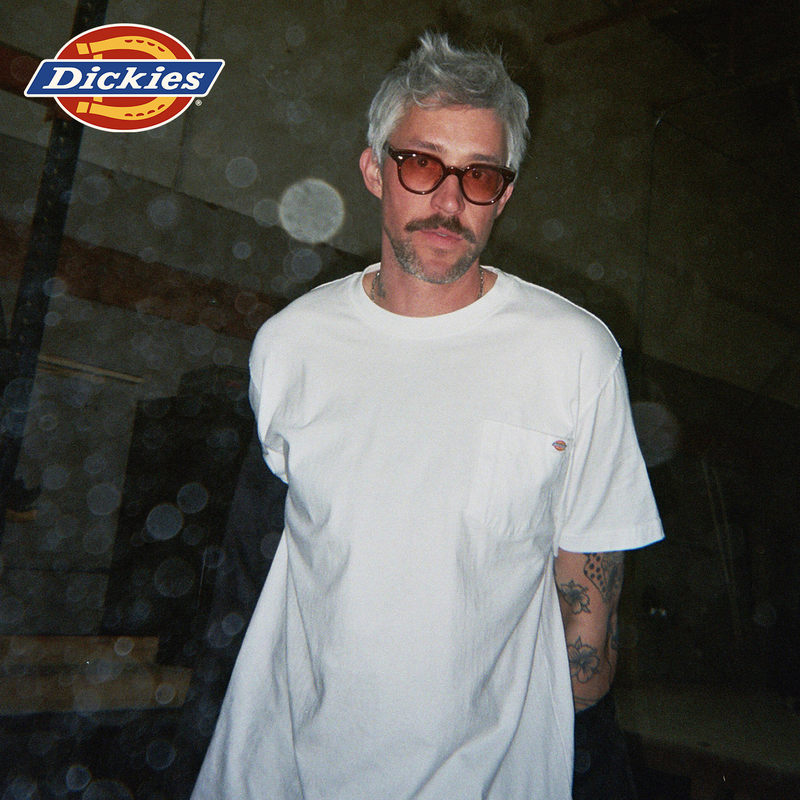 Dickies Spring and Summer Pocket Logo Workwear Casual Heavy Cotton Loose Short-Sleeve T-Shirt for Men and Women Couples