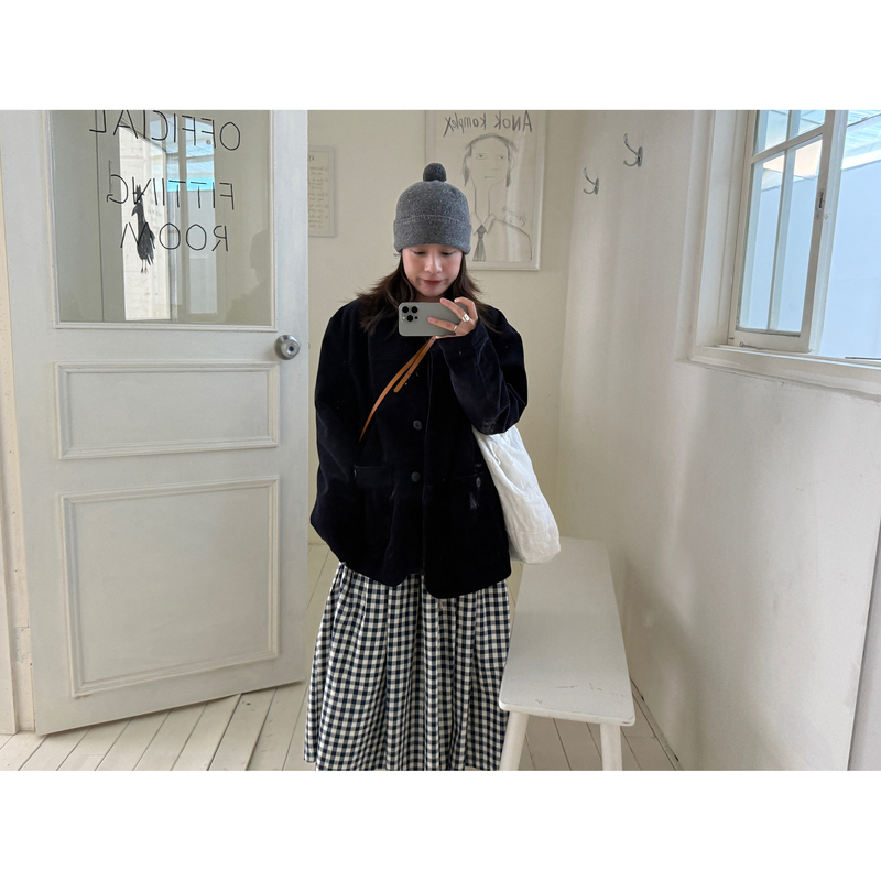 Yaka* Classic Retro Soft Wide-Fit Washed Corduroy Thickened Loose Autumn and Winter Corduroy Casual Jacket