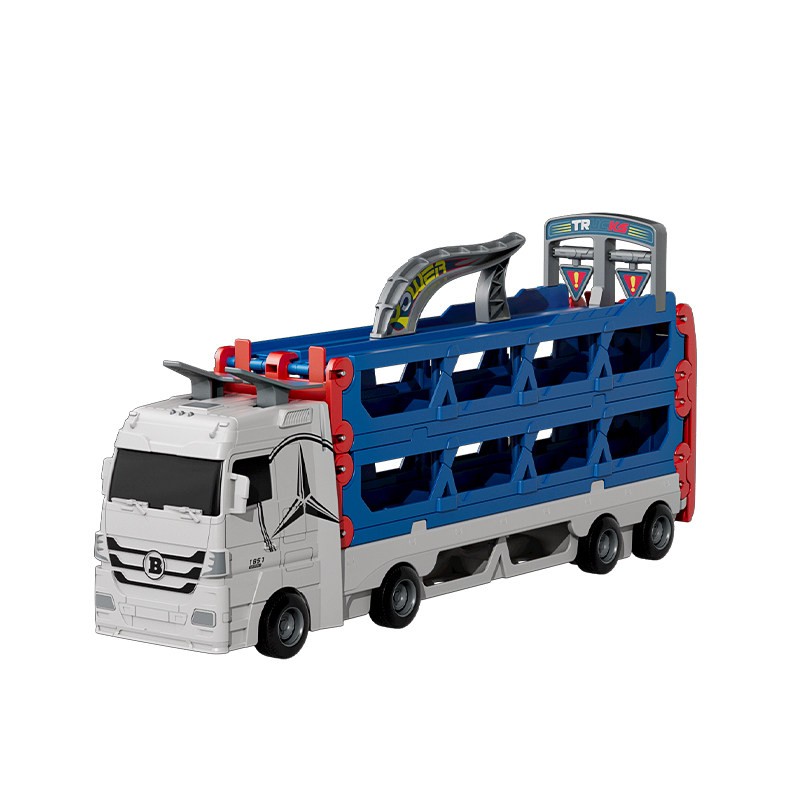 Children's Alloy Car Storage Container Engineering Vehicle Transforming Large Truck Track Ejection Car Toy for Boys Aged 3-6