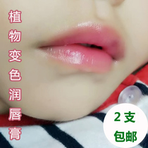 (Color-changing lip balm) Wu Zuo Bingbing honey old tea oil beeswax plant base moisturizing moisturizing lip balm pink