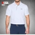 Hoa Kỳ mua UA Tech An Dema golf polo áo sơ mi nam ve áo màu rắn kinh doanh áo thun ngắn tay