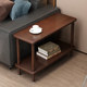 Log sofa side a few solid wood double-layer small tea table Chinese style side table simple modern Nordic living room corner a few small tables