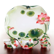 Complete set of ceramic kung fu gift box wedding wedding gift frog porcelain tea set ceramic kung fu tea set