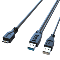 usb3 0 data cable A male to MicroB auxiliary power supply Y type 3 data cable to strengthen the power supply mobile hard disk