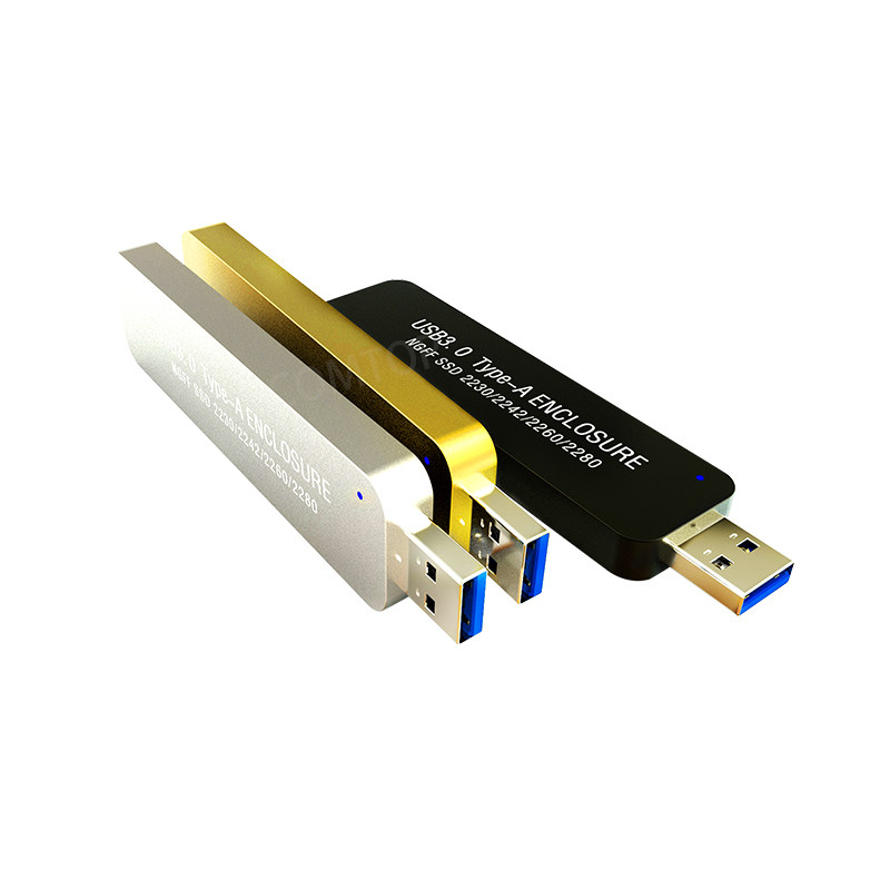 Comtop M.2 Ngff to Usb3.0 All-Aluminum 2280 Solid-State Mobile Hard Drive Enclosure U Disk Type Portable Plug-In Type