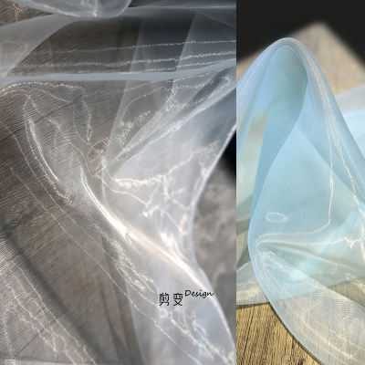 High-end transparent fabric for wedding gowns, veils, skirts, outerwear, Hanfu and ceremonial clothing, and thin designer fabric