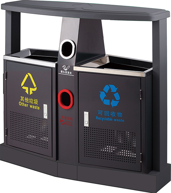Outdoor classification environmentally-friendly trash can outdoor community sanitation dustbin municipal landscaped street big fruit leather case