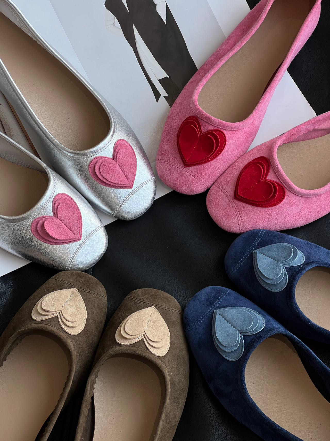 Spring's Must-Have: Niche Heart Leather Ballet Flats! - Detail image 4