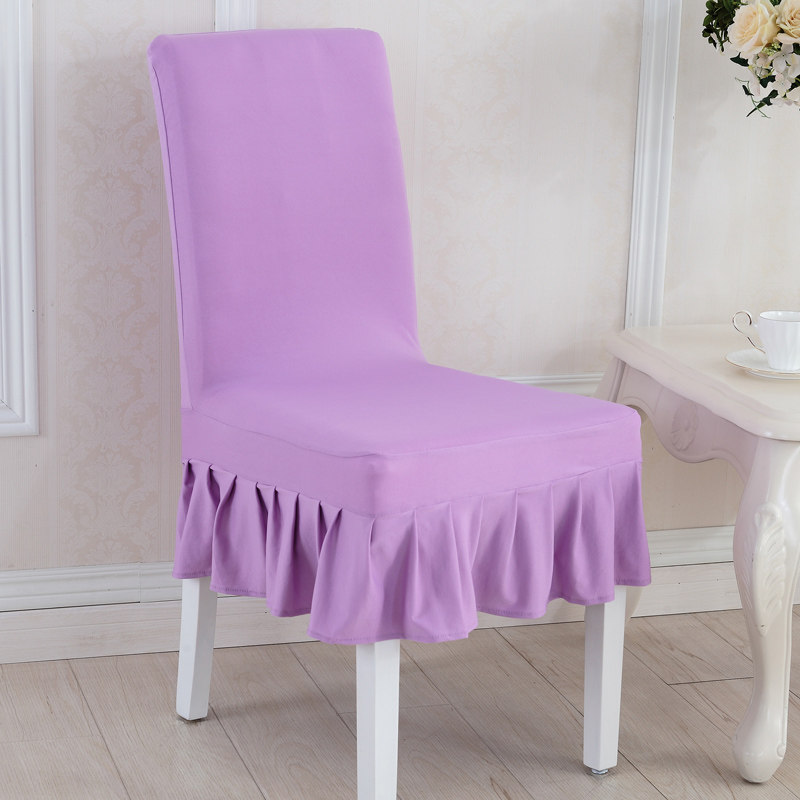 Short skirt high elastic chair cover Hotel hotel household dining chair thickened one-piece fabric chair cover Simple and modern