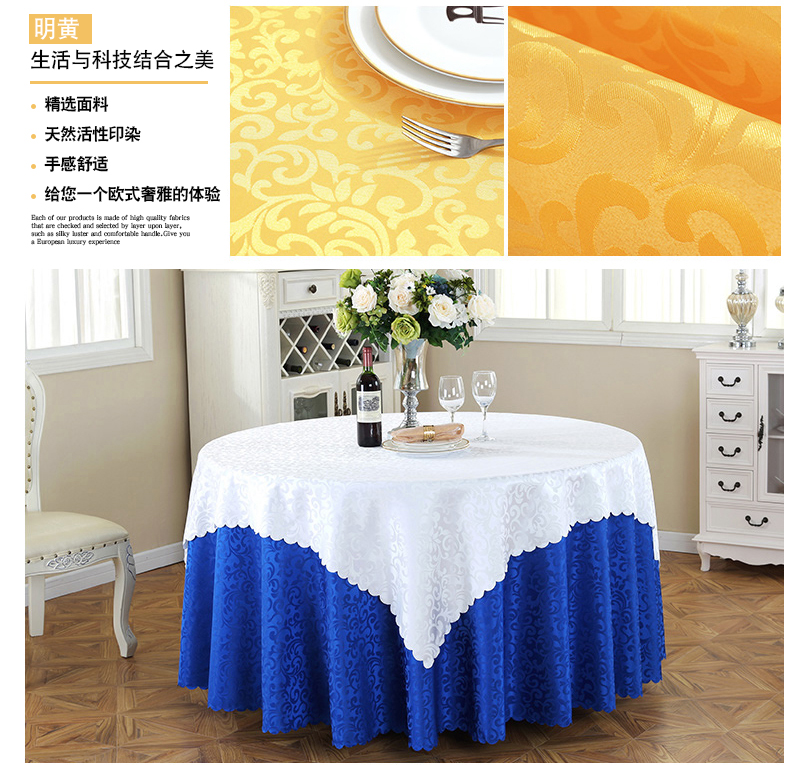 Khăn trải bàn khách sạn vải tròn khăn trải bàn hình chữ nhật nhà hàng nhà hàng tùy chỉnh châu Âu lớn khăn trải bàn tròn khăn trải bàn mua khăn trải bàn