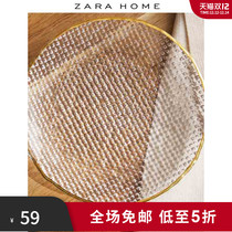 Zara Home creative personality Home living room round relief bread pan flat plate shallow plate 42775206302