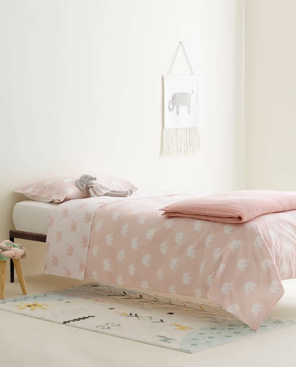 Zara Home KIDS series in hình con voi và vỏ gối cho trẻ em bộ 2 mảnh 45488565620 - Quilt Covers mẫu chăn ga gối đệm đẹp