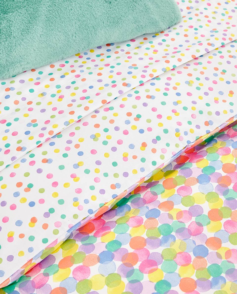 Zara Home KIDS loạt chăn in hình tròn hai mặt 47469088999 - Quilt Covers chăn tuyết nhung
