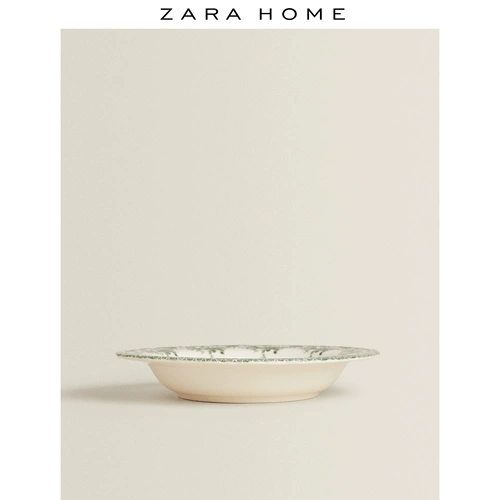Zara home присоединиться к жизни цветочной печати. ​​Кулинария винтажная камера диска керамика глубокая дата 42460201528