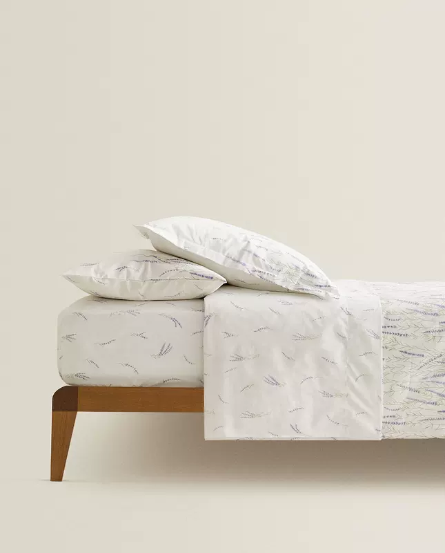 Zara Home Hoa oải hương In Châu Âu Đơn giản Đơn đôi Giường trên giường Đơn mảnh 40166089439 - Khăn trải giường