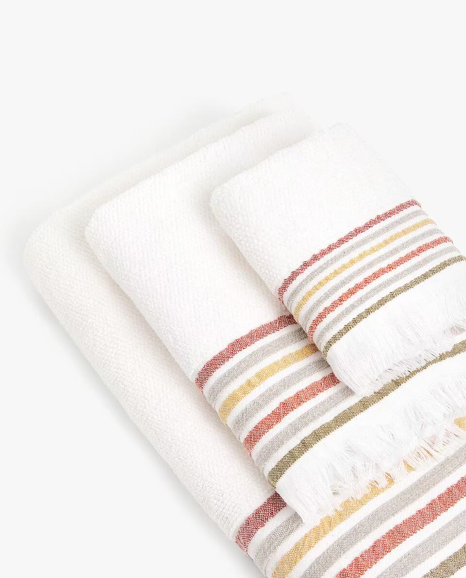Zara Home sọc jacquard khăn 41546013658 - Khăn tắm / áo choàng tắm khăn xô tắm 6 lớp