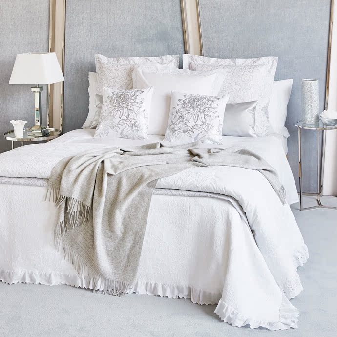 Zara Home Châu Âu Bông xù lông nguyên chất Màu sắc Bộ đồ giường Giường đơn mảnh 47733006150 ga trải giường mùa hè