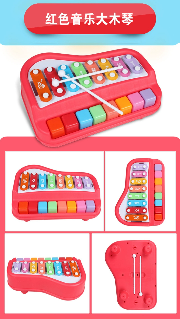 Polaroid bé gõ vào tay đàn piano tám quãng gõ tay trên cây đàn piano đồ chơi cho bé nhạc cụ câu đố bé 1-2-3 tuổi