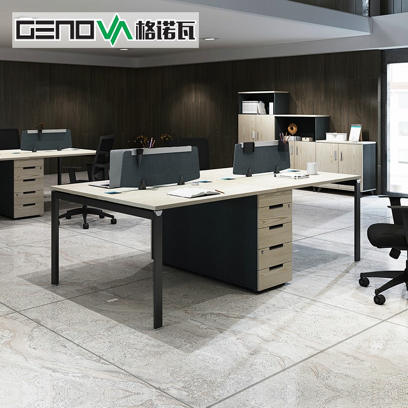 Genova office furniture combination four-person desk staff table modern minimalist workstation table screen table