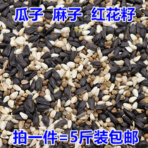 Bird food Bird food black melon seeds safflower seeds hemp seeds mixed three-in-one bird food bird food shoot a piece=5 pounds