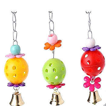 Pet toy easter egg ball hanging parrot nibble hand toy ball bird toy