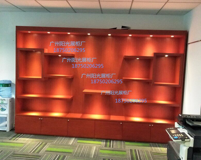 Company product certificate certificate cup display cabinet imitation solid wood paint display cabinet Lego soldier toy display cabinet high cabinet