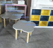 New kindergarten student desk training education institutions childrens painting table solid wood paint special-shaped table