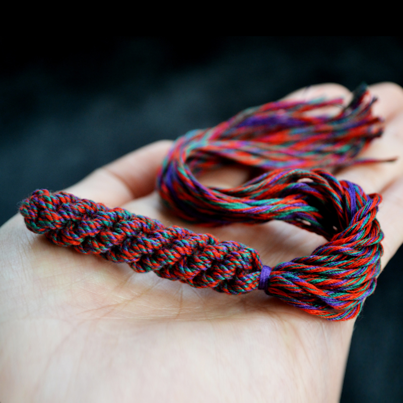 Wenwan tassel corn knot ear bag hanging hand rubbed cotton thread pendant phoenix eye bodhi star moon passion seed bracelet accessories