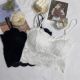 White lace camisole women's inner wear with breast pads, beautiful back tube top, short outer wear, bottoming jazz top for summer