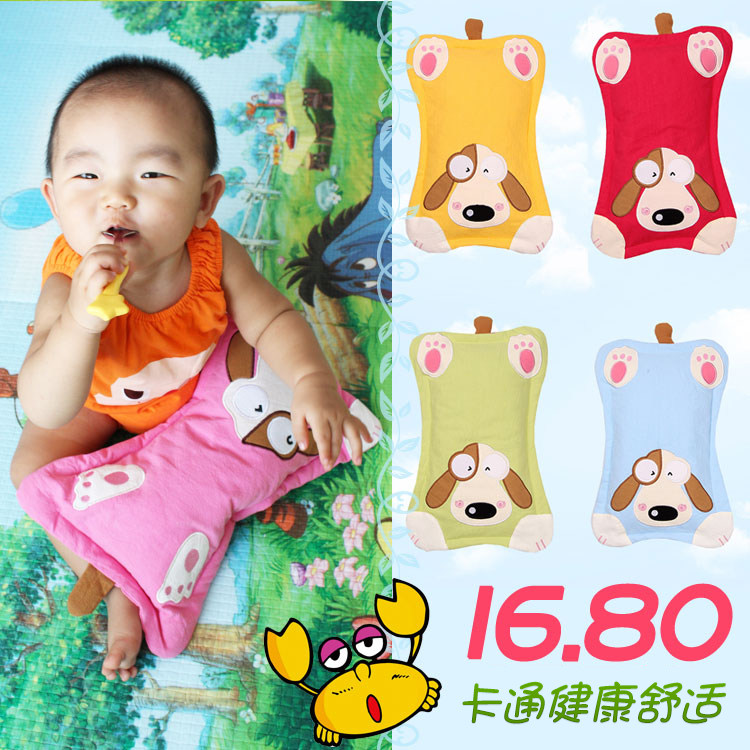 Baby pillow cartoon buckwheat baby baby anti - migratory pillow - Newborn pillow 1 - 3 - 6 years old