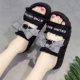 Giày sandal lưới nữ màu đỏ 2018 dành cho nữ mùa hè mới phiên bản Hàn Quốc của phong cách Harajuku đế phẳng đế dày hoang dã