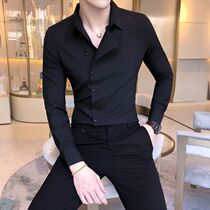 Tide brand spring autumn 2021 New shirt mens long sleeve Korean slim fashion versatile casual handsome shirt