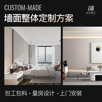 Bamboo and wood fiber integrated wallboard decorative materials Whole house self-installed quick-installed ceiling wall panel PVC gusset wall panel