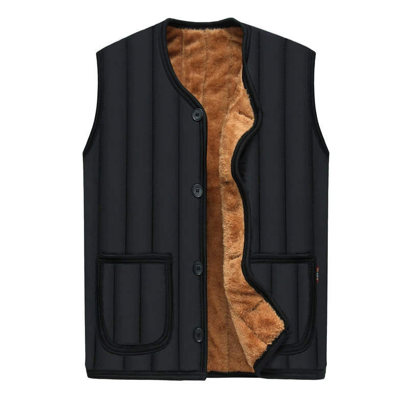 Mùa thu và mùa đông áo vest nam trung niên cha mặc vest nam vest vest cotton dày để giữ ấm cho đàn ông giản dị áo ba lỗ nam đẹp