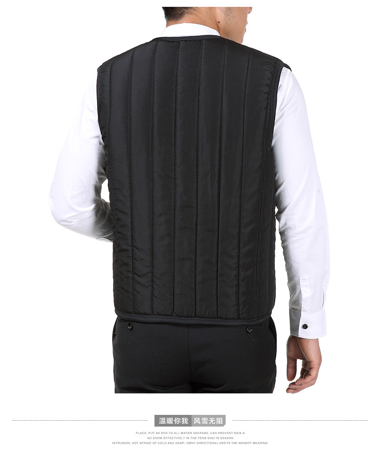 Mùa thu và mùa đông áo vest nam trung niên cha mặc vest nam vest vest cotton dày để giữ ấm cho đàn ông giản dị áo ba lỗ tập gym
