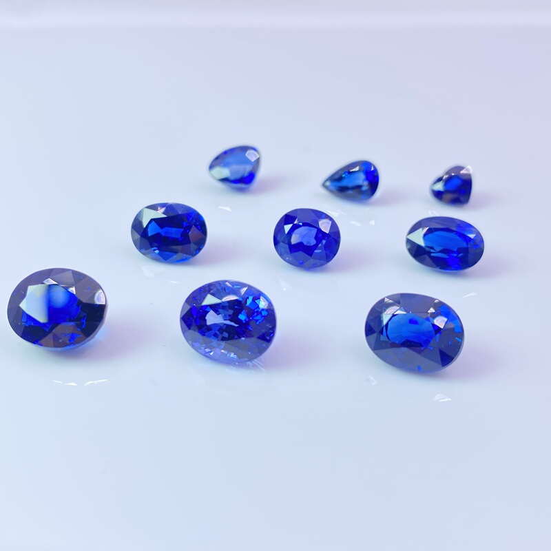 Premium Natural Sri Lankan Sapphire Cabochon Loose Stone with International Certificate, Carnelian Blue, Royal Blue, Padparadscha