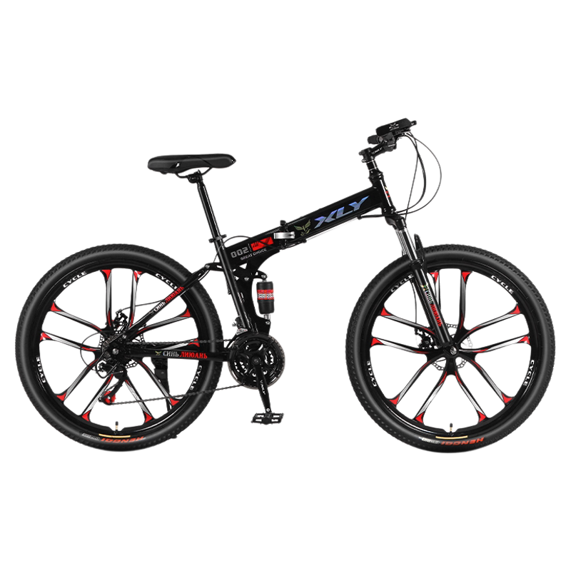 24速成人山地自行车26英寸碳钢车架越野公路车学生适用