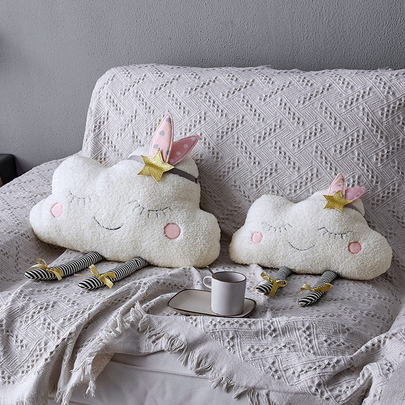 ins teen girl hearts cloud doodle baby appeasement Pillow Embroidered with pillow Sofa Cushions Children Room Decorations