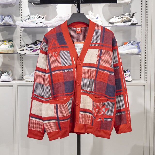 Li Ning sweater cardigan ອົບອຸ່ນແລະສະດວກສະບາຍ