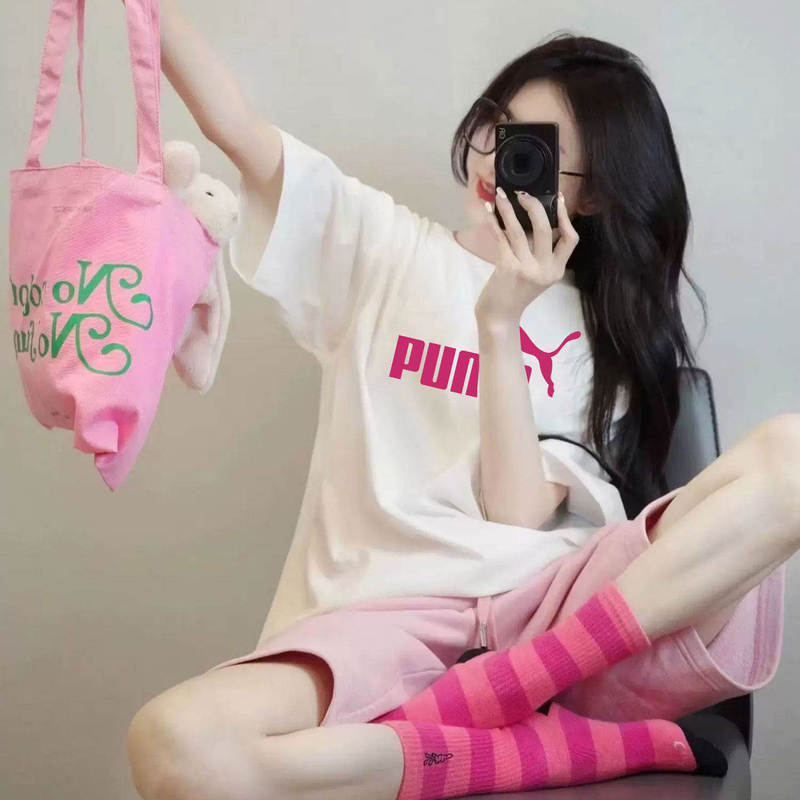 Ole Short-Sleeved Sportswear Suit for Women, Summer 2026 New Style, Super Nice, Loose and Fashionable, T-Shirt and Shorts Two-Piece Set Ole Short-Sleeved Sportswear Suit for Women, Summer 2026 New Style, Super Nice, Loose and Fashionable, T-Shirt and Shorts Two-Piece Set