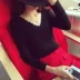 Mùa xuân mới áo len cổ chữ V cho phụ nữ tự canh tác áo thun dài tay chạm đáy đặt áo len mỏng bên trong áo sơ mi nhỏ thủy triều áo len tay dài Áo len cổ chữ V