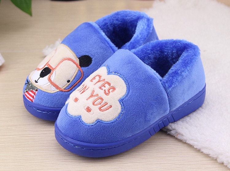 Pantoufles enfants en suède pour hiver - semelle tendon - Ref 1018124 Image 15