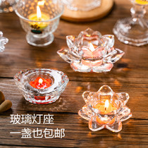 6 household candlesticks Candlestick Glass Lotus lamp holder for Buddha lamp holder Ghee lamp holder Buddha