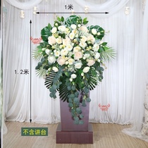 Podium flower podium decoration hanging simulation flower speech conference table flower host stage flower welcome stage drooping flower pendulum