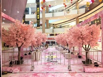 Simulation of cherry blossoms branch simulation peach blossom tree fake peach tree large plant Wedding Silk photo studio arch landing High branch