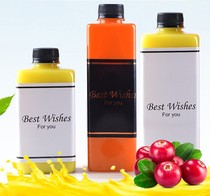 350500ML flat square thick thick disposable juice drink milk tea enzyme wine takeaway plastic PET bottle