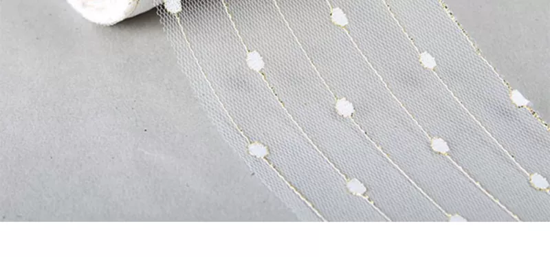 Vải Xiaoqiao Hàn Quốc nhập khẩu đường hạt nước vàng và sọc dọc sợi lưới nơ làm bằng tay Vật liệu tự làm - Công cụ & vật liệu may DIY